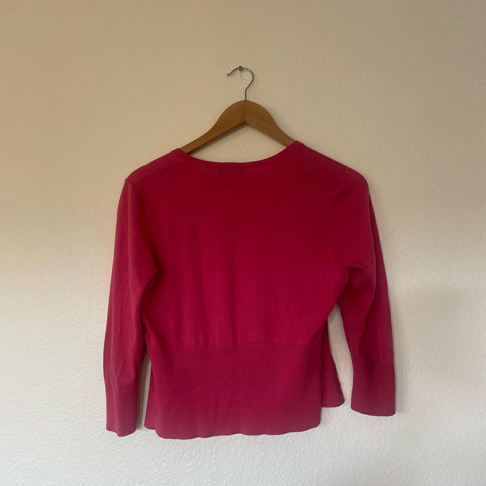 Pink button up sweater - Picture 3 of 4